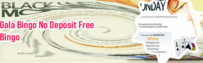 Gala bingo no deposit bonus code existing customers