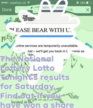 Saturday national lottery time
