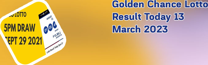 Today lotto result golden chance